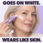 Goes on white, wears like skin