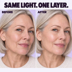 Same light, one layer: before and after