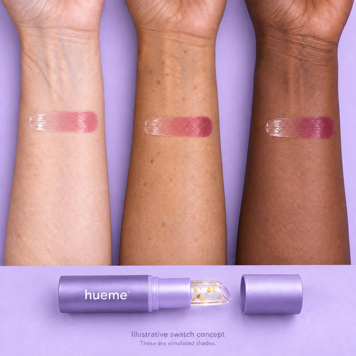 Same lipstick, three tones