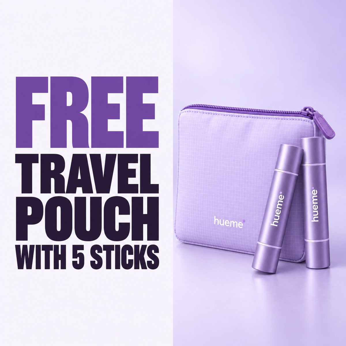 Free travel pouch with 5 sticks